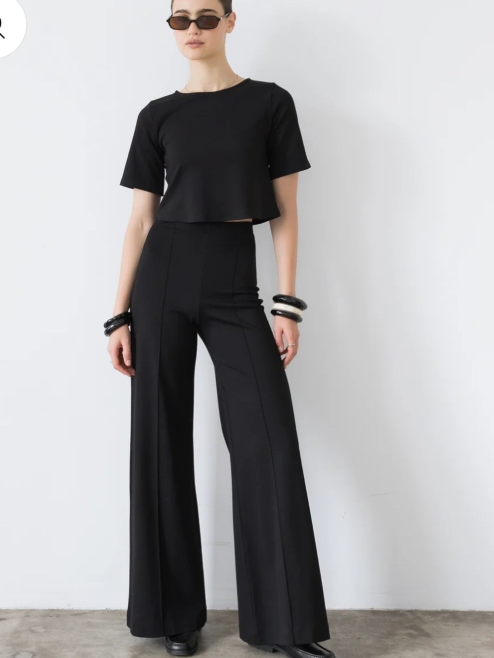RIPLEY RADER
los angeles BLACK PONTE KNIT LONG WIDE LEG PANT
High-Waist Wide-Leg